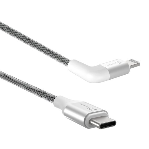фото Кабель j5create USB-C на Lightning. Цвет: белый. Cable 90 Degrees