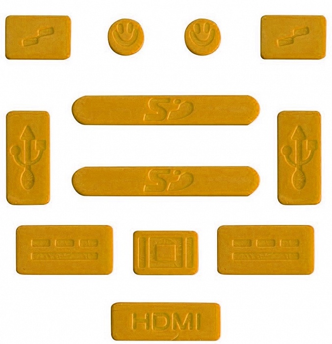 фото Заглушки портов i-Blason Anti Dust Cup 12psc для MacBook Pro Retina/Macbook Air (Orange)