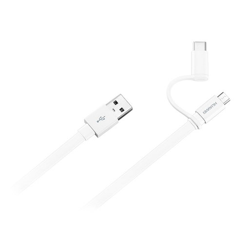 фото Кабель передачи данных 2-в-1 micro-USB + Type-C Huawei CP55S white/USB 2.0 5V2A/1.5m