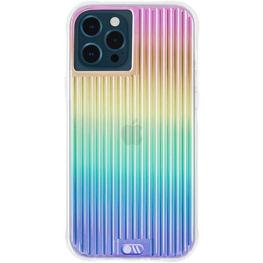 фото Чехол-накладка Case-Mate Tough Groove Case для iPhone 12 / iPhone 12 Pro, покрытый антимикробным материалом Micropel. Дизайн: Iridescent