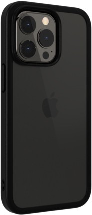 фото Чехол-накладка SwitchEasy Aero+ на заднюю сторону iPhone 13 Pro (6.1"). Материал изделия: 70% поликарбонат, 30% ТПУ. Размер изделия: 153*78*12 мм. Цвет: прозрачный черный