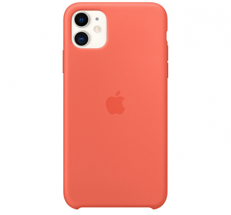 фото Силиконовый чехол для iPhone 11 цвета оранжевый витамин