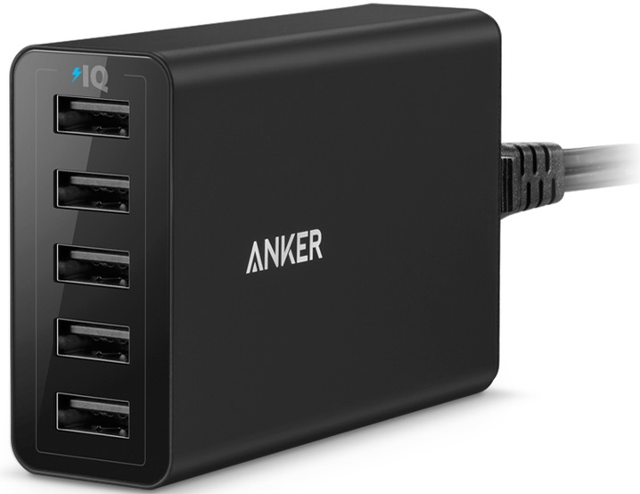 фото Сетевое зарядное устройство Anker PowerPort 5 40W A2124L11 (Black)
