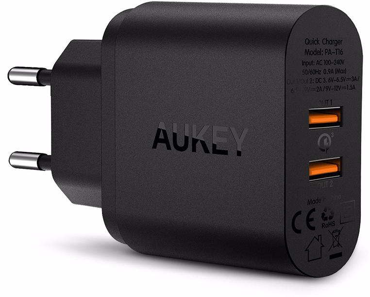 фото Сетевое зарядное устройство Aukey USB Wall Charger PA-T16 (Black)