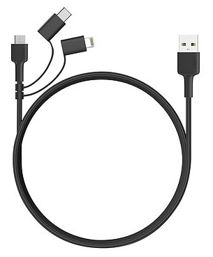 фото Кабель Aukey One to three Cable - Andriod & iOS user friendly