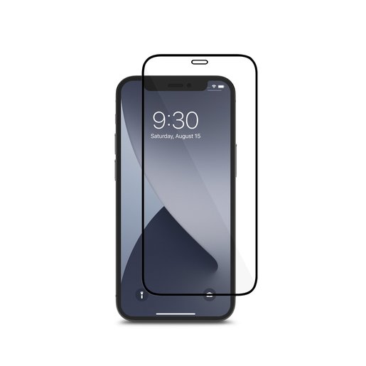фото Защитное покрытие Moshi AirFoil Pro для экрана iPhone 12 Mini. Цвет контура: черный