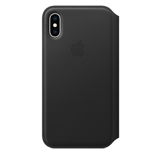 фото Кожаный чехол Apple Leather Folio для iPhone XS, цвет (Black) черный
