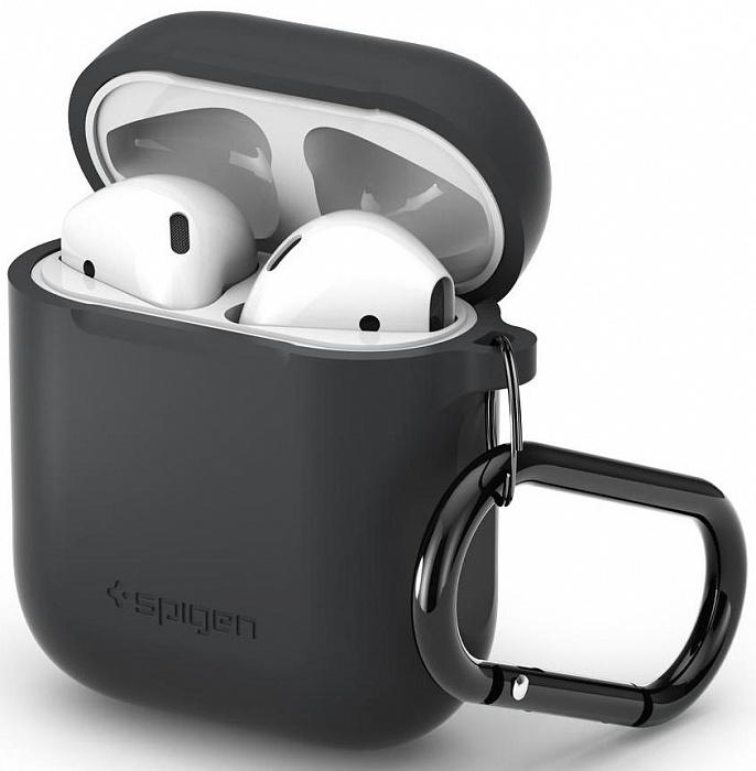 фото Чехол Spigen AirPods Silicone Case, Charcoal