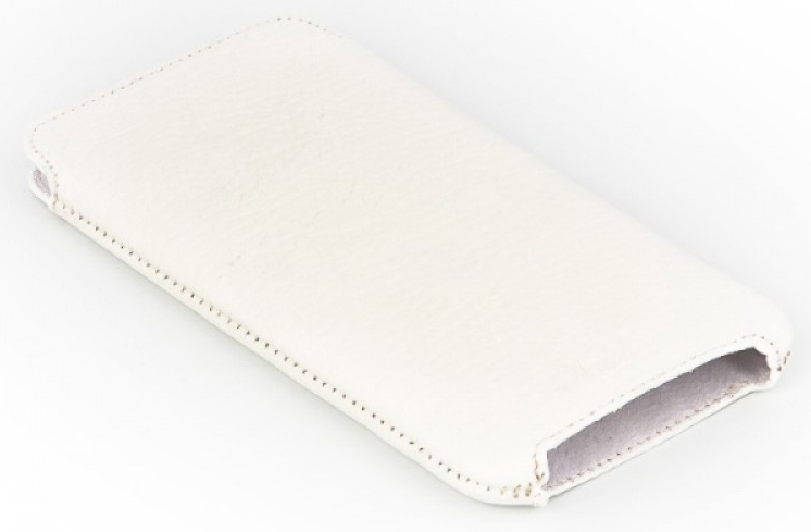 фото Чехол Heddy Ultraslim Hard с хлястиком для iPhone 5/5s/SE нат.кожа (HD-S-A-5SE-11-16). Белый