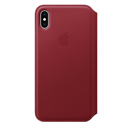 фото Кожаный чехол Apple Leather Folio для iPhone XS, цвет (PRODUCT RED) красный