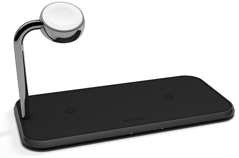 фото Беспроводное зарядное устройство Zens Dual+Watch Aluminium Wireless Charger ZEDC05B (Black)