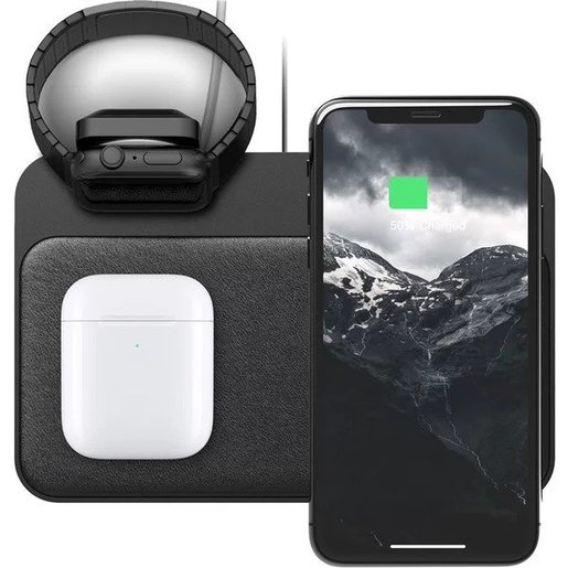 фото Беспроводное зарядное устройство Nomad Base Station Apple Watch Edition Stand + USB-C PD, USB-A для Apple Watch и других устройств с функцией беспроводной зарядки