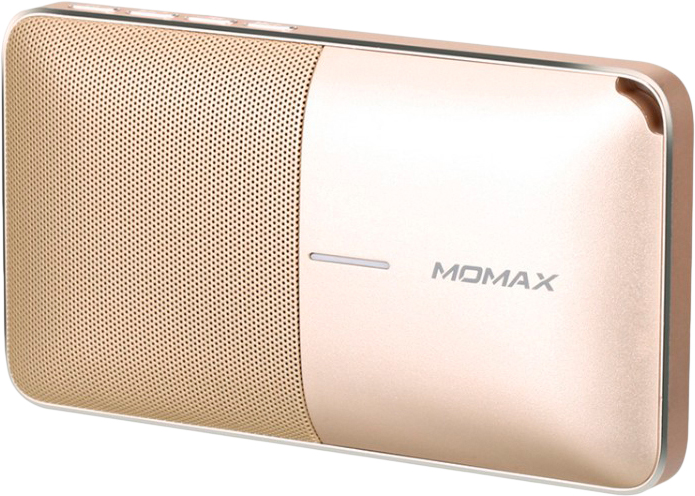 фото Портативная колонка + Power bank Momax Zonic Wireless, Gold