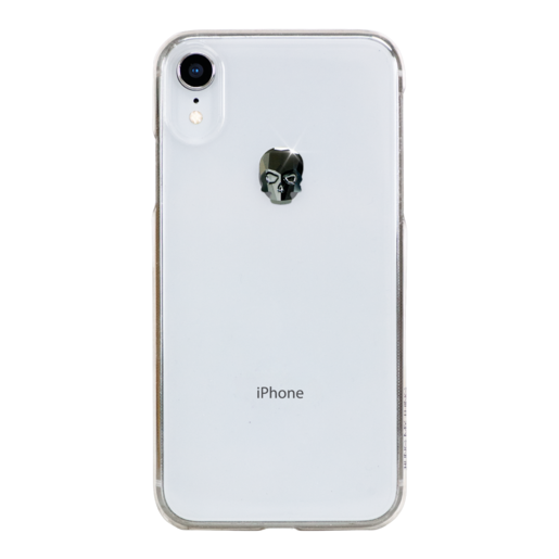 фото Чехол Bling My Thing для iPhone XR с кристаллами Swarovski. Коллекция Treasure. Дизайн Hematite Skull. Цвет прозрачный