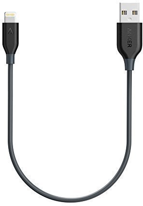 фото Anker PowerLine 0.3m (A8114011) - кабель Lightning to USB (Graphite)