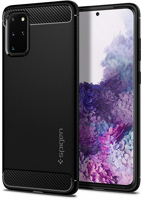 фото Чехол Spigen Rugged Armor, black - Galaxy S20 плюс