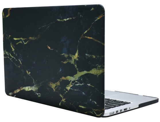 фото Чехол накладка пластиковая i-Blason для Macbook Pro 15 Retina (черно-золотой мрамор)