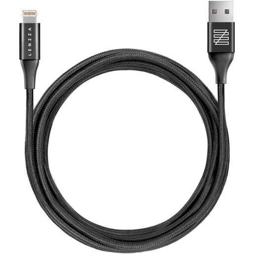 фото LENZZA Nylon Braided Kevlar Cable Кевларовый кабель Lightning to USB, длина 1,2 м. Цвет золотой.
Lenzza Nylon Braided Kevlar Cable /Apple lightning,1.2m - Gold
