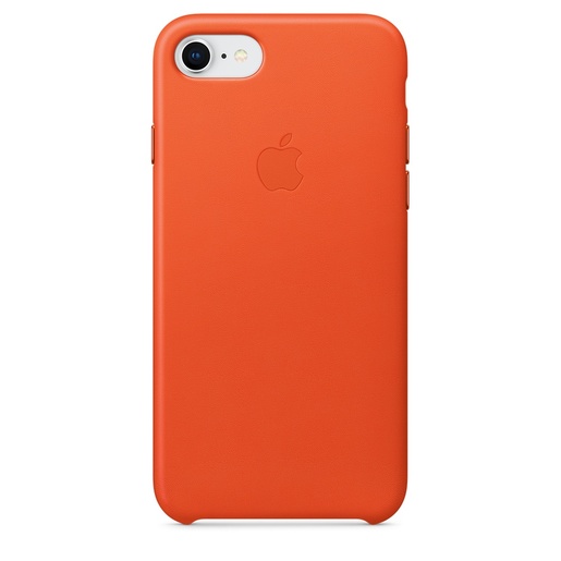 фото Кожаный чехол Apple Leather Case для iPhone 8/7, цвет (Bright Orange) ярко-оранжевый