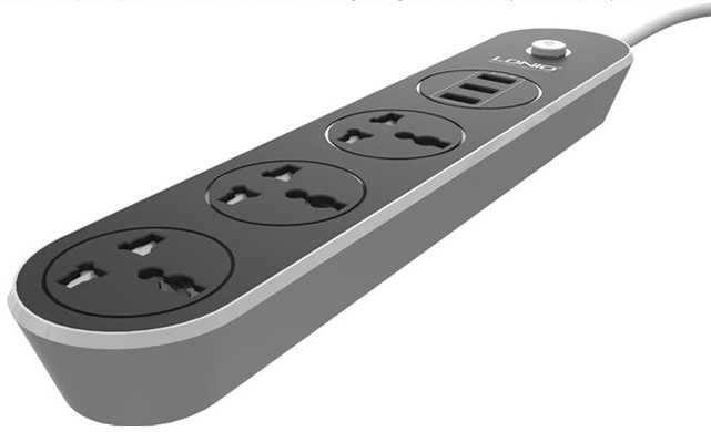 фото Cетевой удлинитель LDNIO 3 usb 3 power socket auto max 3.1A 1.6 метра
