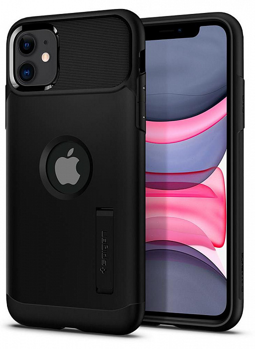 фото Чехол Spigen Slim Armor, black - iPhone 11