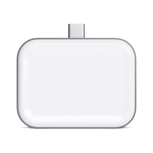 фото Беспроводная зарядка Satechi USB-C Wireless Charging Dock для AirPods. Цвет серый космос