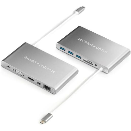 фото USB-хаб HyperDrive Ultimate USB-C Hub для Macbook и других устройств с портом Type-C. Цвет серый космос