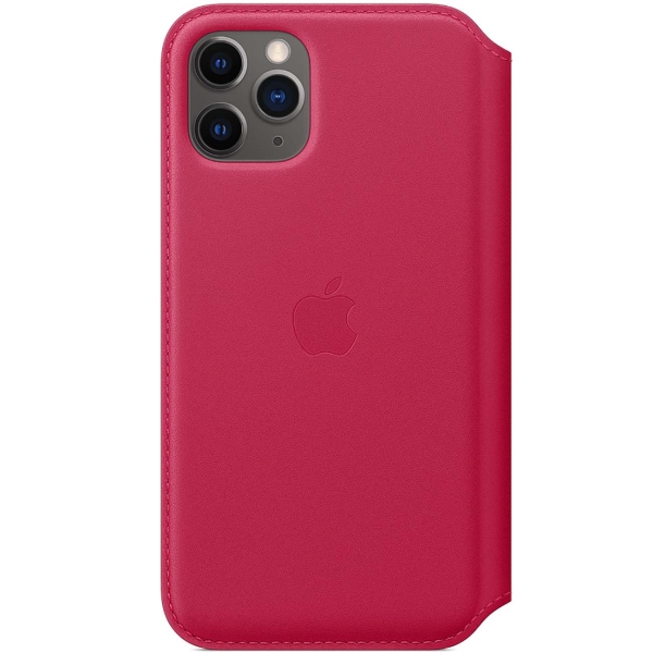 фото Apple iPhone 11 Pro Max Leather Folio - Raspberry,Кожанный чехол для Iphone 11 Pro Max малиного цвета