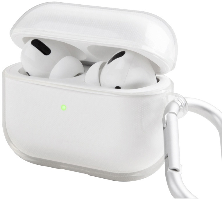 фото Чехол для футляра AirPods PRO, жидкий силикон, прозрачный