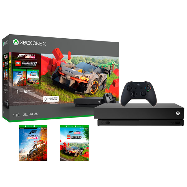 фото Игровая консоль Xbox One X с 1 ТБ памяти и игрой Forza Horizon 4 & LEGO® Speed Champions