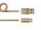 Дата -Кабель USB-miсroUSB, PVC/Nylon,цвет-Gold, 1м