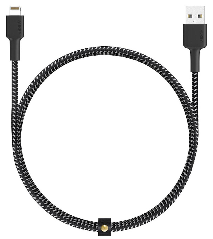 фото Кабель Aukey MFi Lightning 8 pin Sync and Charging Cable,L=2M black & white