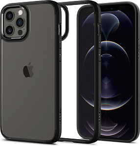 Чехол-накладка Spigen Crystal Hybrid (ACS01477) для iPhone 12 Pro Max (Black)