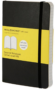Блокнот в клетку Moleskine Classic Soft Pocket QP612 (Black)