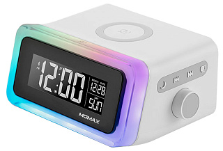 Беспроводное зарядное устройство с часами Momax Q.Clock 2 (White)
