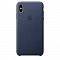Кожаный чехол Apple Leather Case для iPhone XS Max, цвет (Midnight Blue) тёмно-синий
Apple iPhone XS Max Leather Case