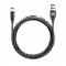 LENZZA Nylon Braided Кевларовый кабель Type-C to USB, длина 2 м. Цвет черный.
Lenzza Nylon Braided USB Type-C Kevlar Cable,2m - Black
