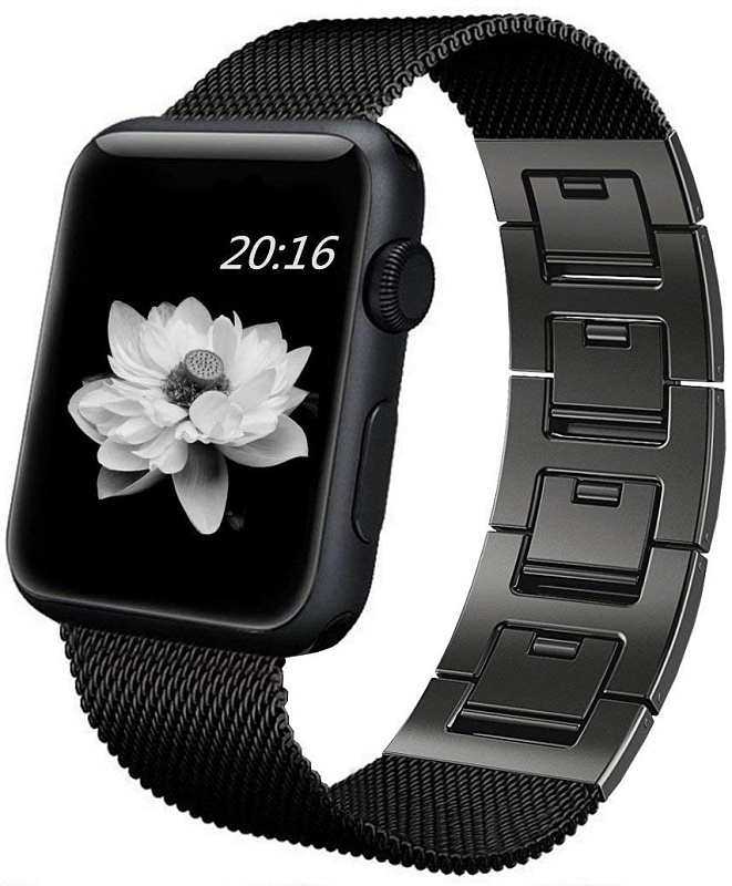 фото Ремешок Pugo Top Mesh Loop для Apple Watch series 2/3/4 38/40mm (Black)