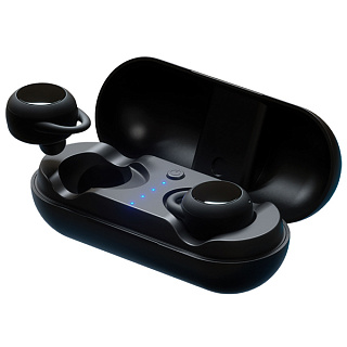 Беспроводные наушники INTERSTEP TWS SBH-530, c футляром, чёрные