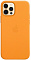 Кожаный чехол MagSafe для iPhone 12/12 Pro цвета золотой апельсин