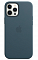 Кожанный чехол MagSafe для iPhone 12 Pro Max цвета балтийский синий