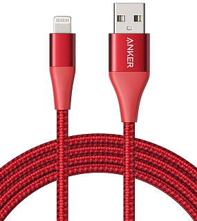 Кабель Anker PowerLine+ II Lightning Cable  1.8 м красный