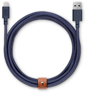 Native Union BELT CABLE кабель зарядный, размер 3 м., цвет: синий