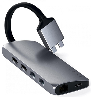 Адаптер Satechi Type-C Dual Multimedia Adapter ST-TCDMMAM (Space Grey)