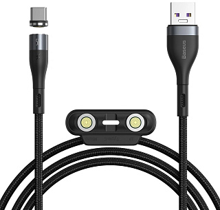 Кабель Baseus Zinc Magnetic (CA1T3-BG1) USB-A to Lightning/USB-C/MicroUSB 1m (Black/Grey)