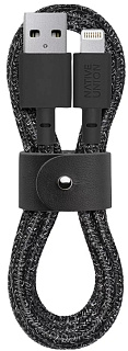 Кабель для iPod, iPhone, iPad Native Union Belt Cable (BELT-KV-L-CS-BLK-2) USB to Lightning 1.2m (Space Black)