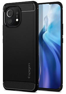 Чехол Spigen Rugged Armor (ACS02738) для Xiaomi Mi 11 (Black)