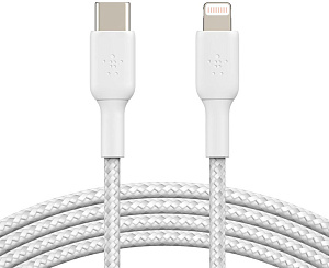 Кабель для iPod, iPhone, iPad Belkin Boost Charge USB-C/Lightning 1m CAA004bt1MWH (White)