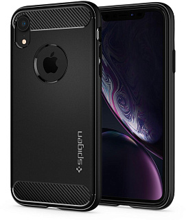 Чехол Spigen Rugged Armor, black - iPhone XR