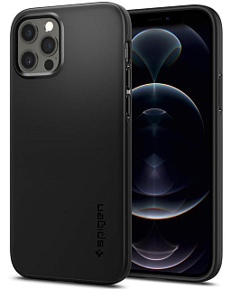 Чехол Spigen Thin Fit (ACS01696) для iPhone 12/12 Pro (Black)